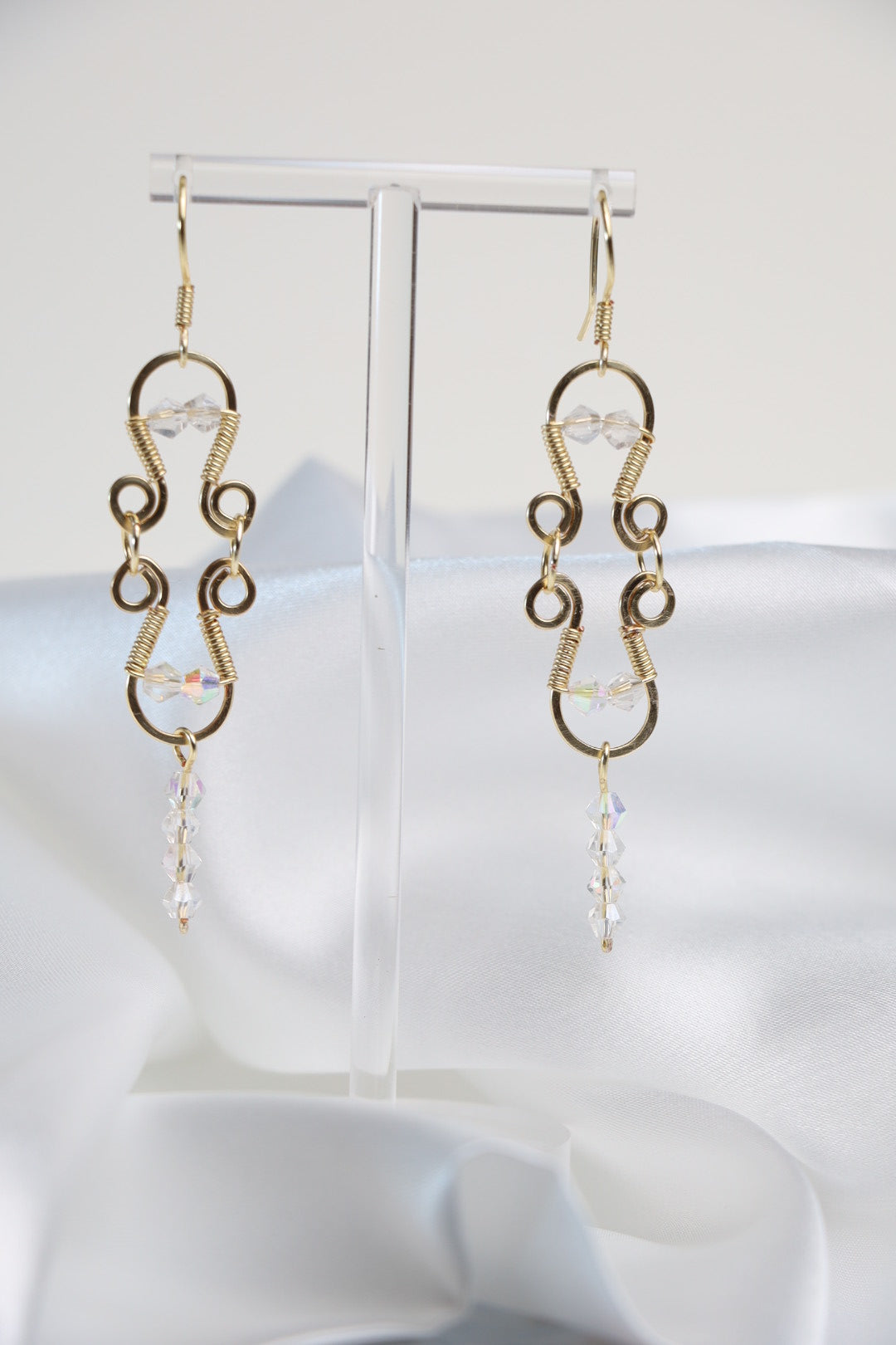 Crystal Frost Cascade Earrings