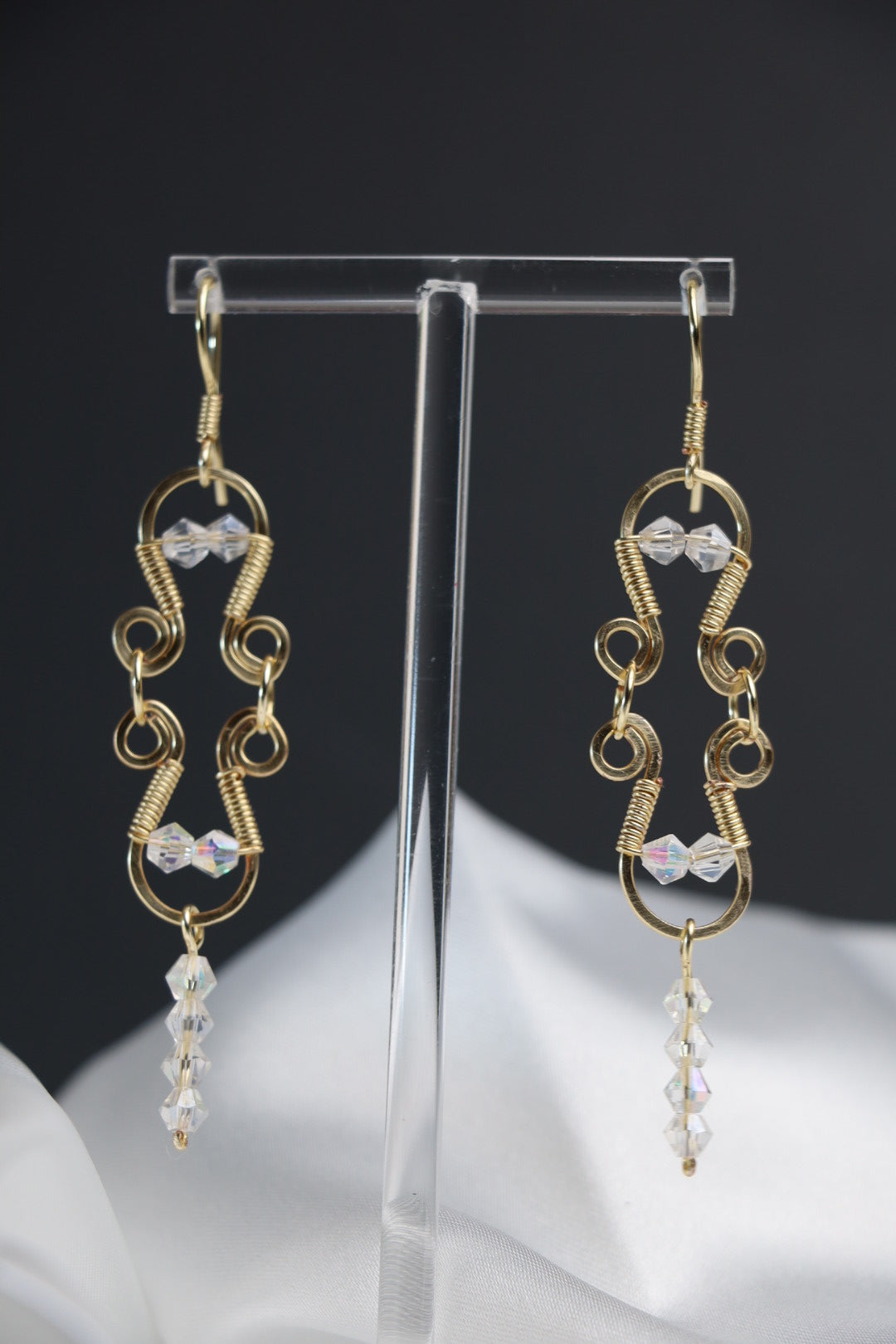 Crystal Frost Cascade Earrings