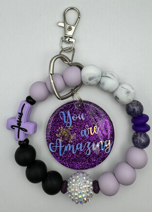 YOU ARE AMAZING WRISTLET/KEYCHAIN/JESUS WRISTLET