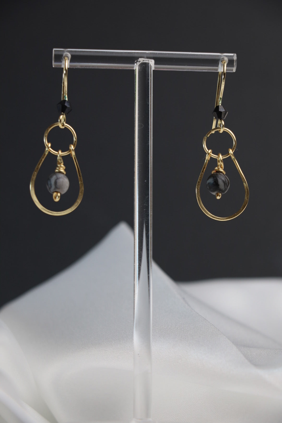 Midnight Teardrop Elegance Earrings