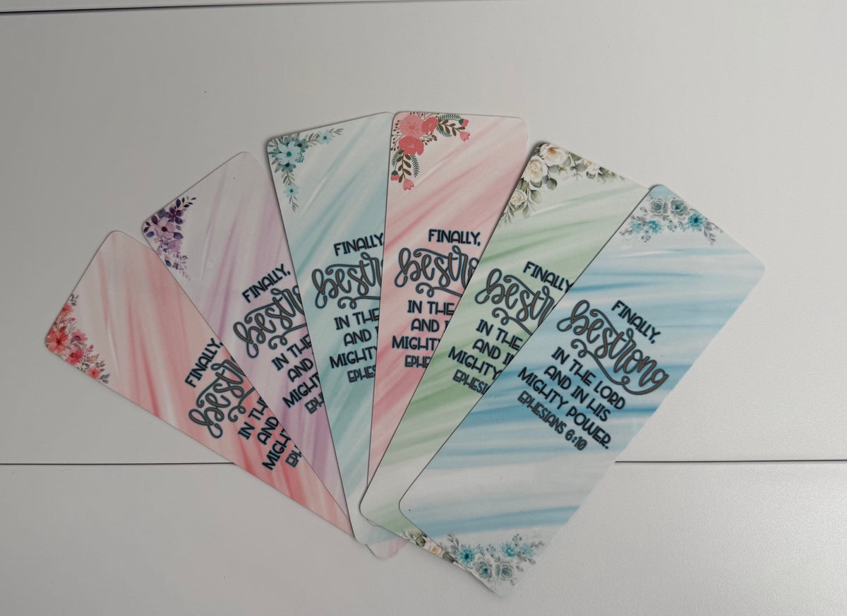 Pastel Christian bookmarks with Philippians 4:13