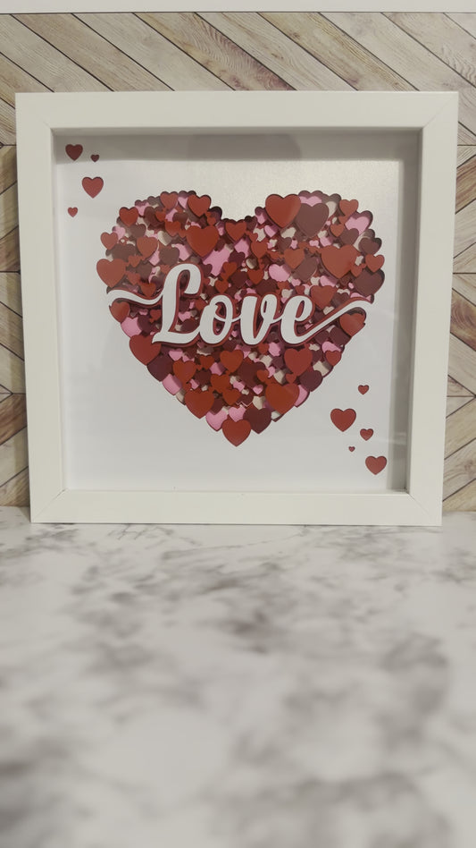 Love shadow box frame