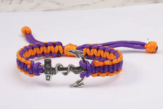 MACRAME BRACELET|GIFT FOR HIM |ORANGE,PURPLE,HANDMADE WITH LOVE
