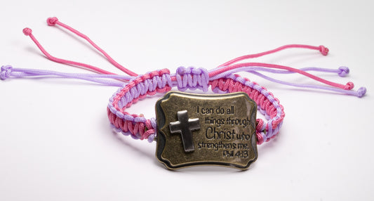 I can do all things bracelet/ Christian bracelet/ macrame bracelet